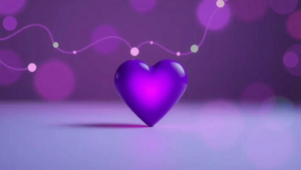 Vad betyder den lila hjärtat emojin